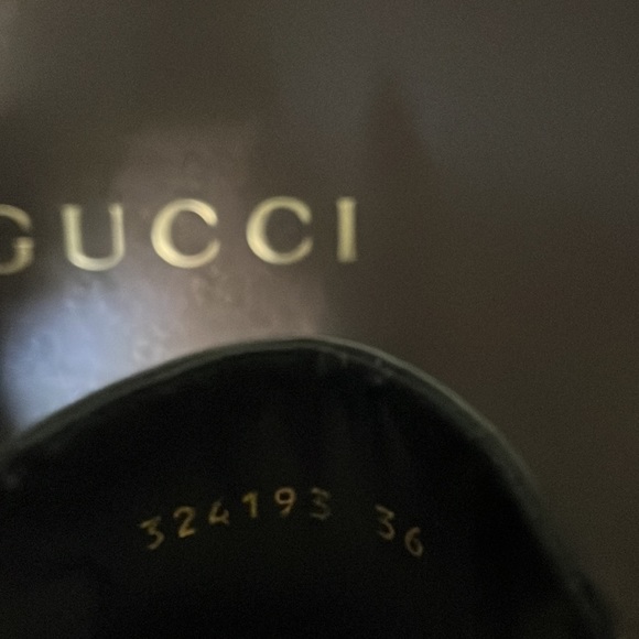 GUCCI WOMENS PATIENT LEATHER POINTED TOE HEEL PULL ON BOOTS PRE OWNED BLACK 8M - Picture 12 of 13